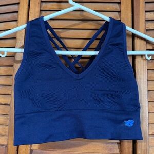 New Balance Deep Navy Crisscross Sports Bra